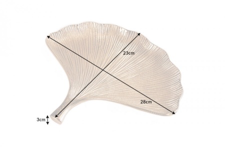 Decoratieve kommen set van 3 GINKGO 30cm goud handgemaakt metaal - Img 2