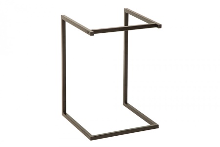 Design bijzettafel CIA 40cm acacia massief houten zwarte dienbladtafel - Img 7