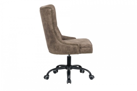 Design bureaustoel Chesterfield-ontwerp VICTOR lichtbruin met armleuning - Img 2