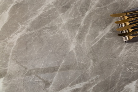 Design eettafel PARIS 180cm grijs kristalglas met marmer decor - Img 5