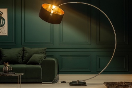 Dimbare booglamp Black 190 cm zwart goud retro booglamp - Img 4