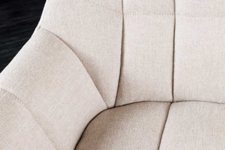Eetkamerbank PAPILLON 165 cm champagne beige met rugleuningen zwart metalen frame - Img 4