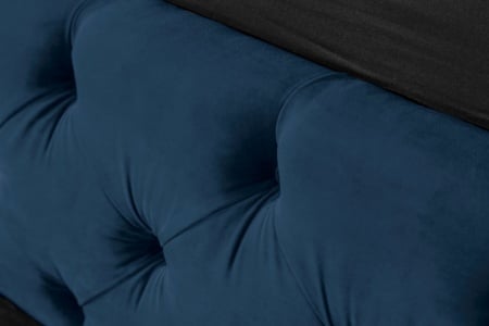 Elegant fluweelstof donkerblauw bed PARIS 160x200cm - Img 4
