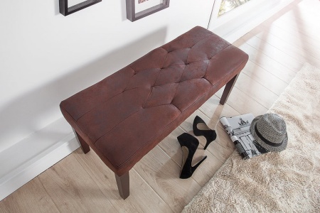 Elegante bank CAMBRIDGE 90cm sigaarbruin Chesterfield-look - Img 3