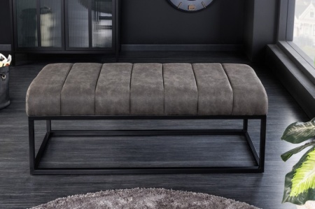 Elegante bank PETIT BEAUTÉ 108 cm taupe fluwelen metalen frame - Img 3