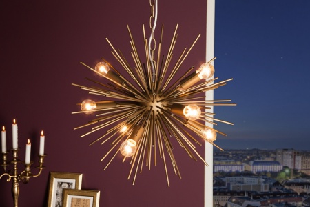 Elegante hanglamp SUNLIGHT 50cm gouden hanglamp - Img 2