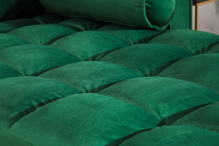 Elegante loungebank COSY VELVET 260 cm smaragdgroen fluwelen stof.lounge gedeelte aan beide zijden op te monteren. - Img 7