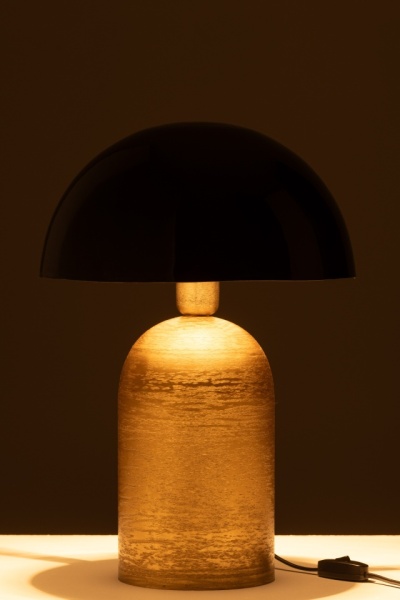 Elegante tafellamp Mush Metaal Goud/Zwart 49cm - Img 4