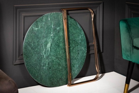 Exclusieve salontafel NOBLE 62 cm groen echt marmer hoogwaardige afwerking - Img 6