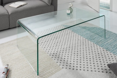 Extravagante glazen salontafel 110 cm transparant - Img 4