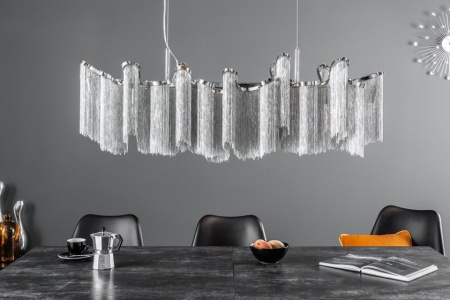Extravagante hanglamp ELEGANCE 118 cm zilveren hanglamp - Img 3