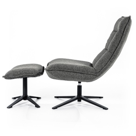 Fauteuil Marcus met voetenbank- antraciet Baquer - Img 4