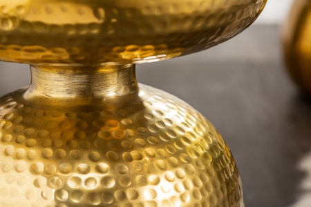 Handgemaakte bijzettafel ORIENT 36 cm goud gehamerd design - Img 6