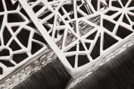 Handgemaakte Design Salontafel Zilver ABSTRACT 49 cm set van 2 - Img 8
