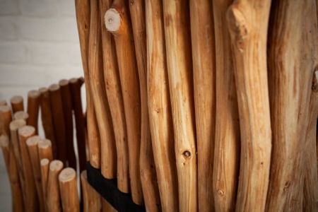 Handgemaakte vloerlamp EUPHORIA 154cm lang hout met vier kappen - Img 6
