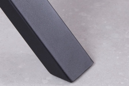 Industriële eettafel 160 cm eiken look gelamineerd houtmateriaal met zwart X-onderstel - Img 5
