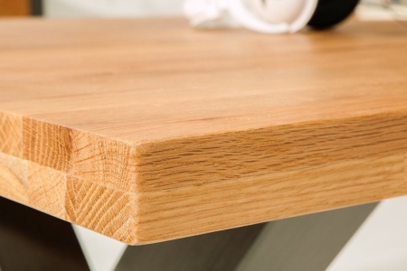 Industriële eettafel THOR 240 cm naturel wild eiken geoliede houten tafel - Img 5