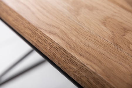 Industriële salontafel ARCHITECTURE 110cm geolied eikenhout met plank - Img 7
