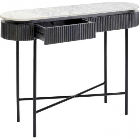 Kare design Console Glenn Sidetable 100cm met Marmer tafelblad