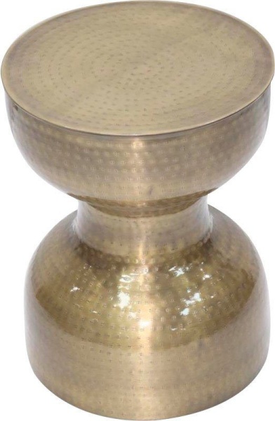 Marrakech Bijzettafel goud in de vorm van zandloper H 46cm - Img 2