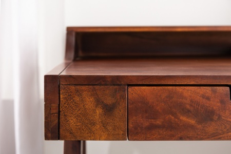 Massief bureau MONSOON 100 cm acacia bureau met een opvallende afwerking - Img 7