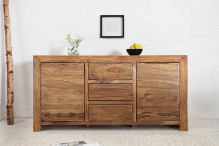 Massief dressoir PURE 135 cm palissander met sheeshamsteen afwerking - Img 5