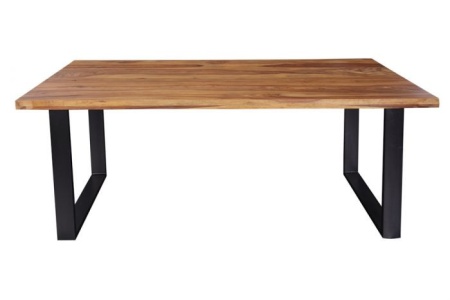 Massieve eettafel IRON CRAFT 180cm Sheesham-steenafwerking Industrieel ontwerp - Img 3