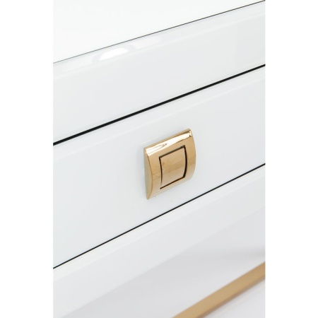 Moderne glamour-look consoletafel bedekt met gekleurd glas 134cm - Img 5
