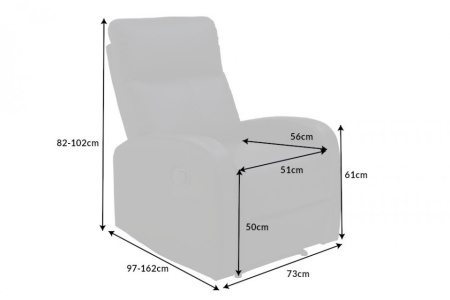 Moderne relax fauteuil HOLLYWOOD II zwarte tv fauteuil met ligfunctie - Img 2