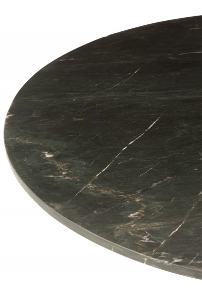 Ronde Marmeren Eettafel Marmer/Ijzer Zwart 120cm - Img 3