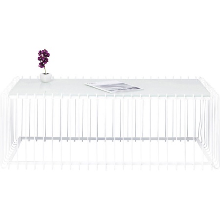 Salontafel Draad Rechthoek Wit 115x57cm - Img 2