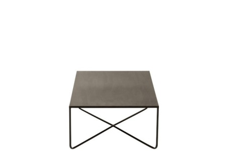 Salontafel Kruis Frame Metaal Zwart 100cm - Img 3