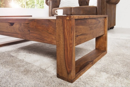 Salontafel met Lade Sheeshamhout MARKANT 100cm - Img 3
