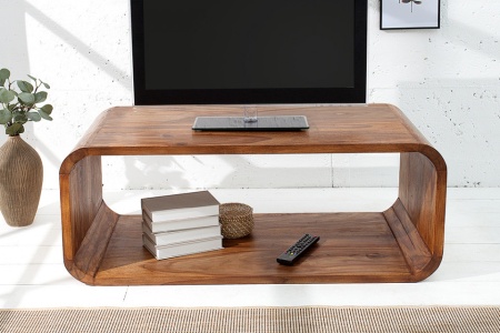 Salontafel Sheeshamhout zoals tv meubel 100 cm tv-plank met sheeshamsteen afwerking - Img 2