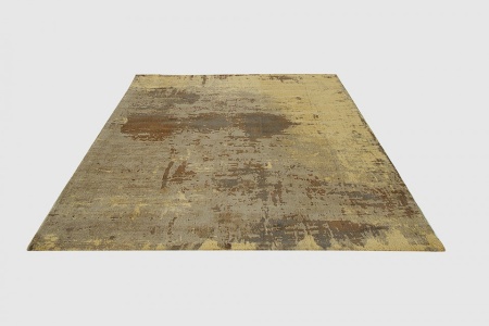 Vintage katoenen vloerkleed MODERN ART 240x160 cm zandbruin used-look - Img 4