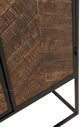 Wandkast /Mango Hout Zwart/Bruin - Img 8