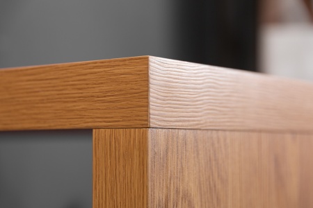 Bartafel MANDY 120cm eiken look bartafel met zwart onderstel - Img 6