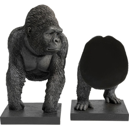 Boekensteun Gorilla Polyresin, Handgemaakt, Elke vrede uniek, Geassembleerd - Img 5
