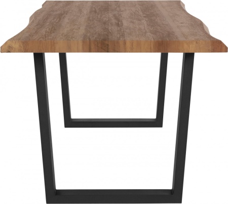 Boomstam Acacia Look eettafel 180cm met zwarte metalen onderstel - Img 7