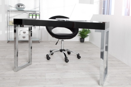 Bureau hoogglans zwart 120 cm - Img 6