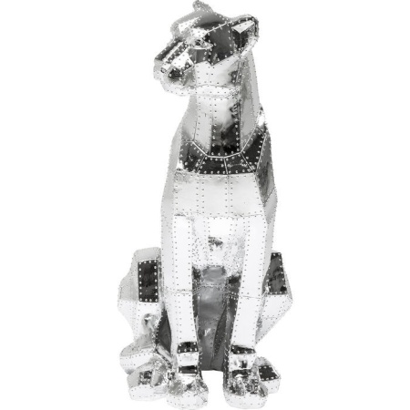 Decoratiefiguur Zittend Kat Klinknagel Chroom 82cm - Img 2