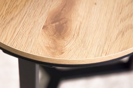 Design bijzettafel set van 2 eiken look 50 cm industriële stijl - Img 6