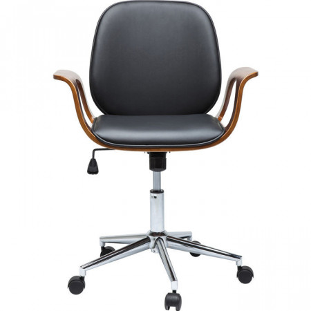 Design Bureaustoel met Walnoot accenten