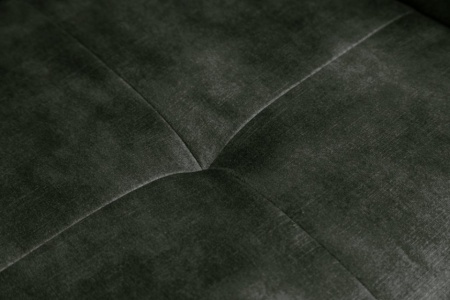 Design draaistoel donkergroen fluweel in retro stijl met sierstiksel - Img 6