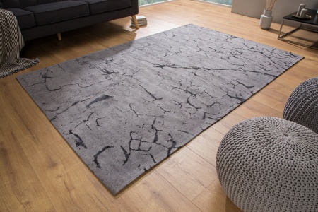 Design vloerkleed 240x160cm grijs katoen - Img 4