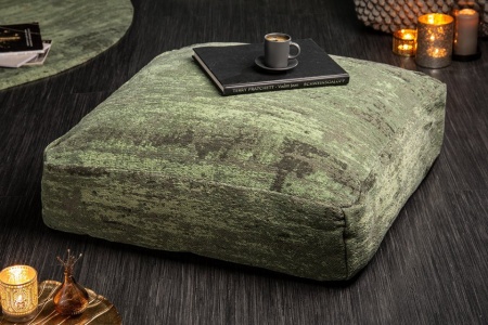 Design vloerkussen XL 70 cm groen zitkussen met abstract patroon - Img 3