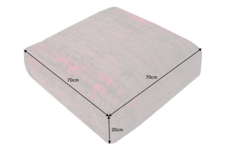 Design vloerkussen XL 70 cm rood roze abstract patroon zitkussen - Img 2