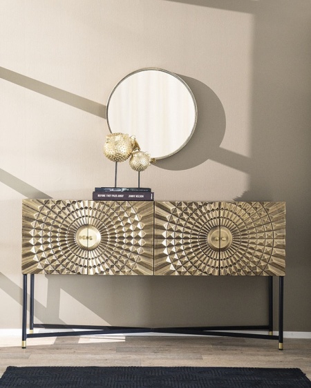 Dressoir Noa Goud 4-drs. 160cm - Img 5