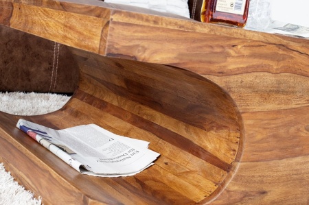 Edele salontafel CUBUS 118 cm sheesham palissander hout steen afwerking - Img 4