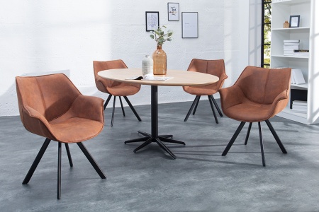 Eetkamer Stoelen Antiek Bruin THE DUTCH RETRO met armleuningen - Img 3